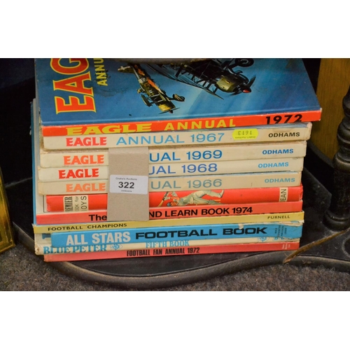 247 - 11 various annuals, including 5 Eagle & football