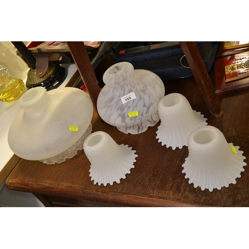 295 - various glass light shades