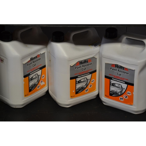 66 - 3 x 5Litres of Holts paint restorer cut