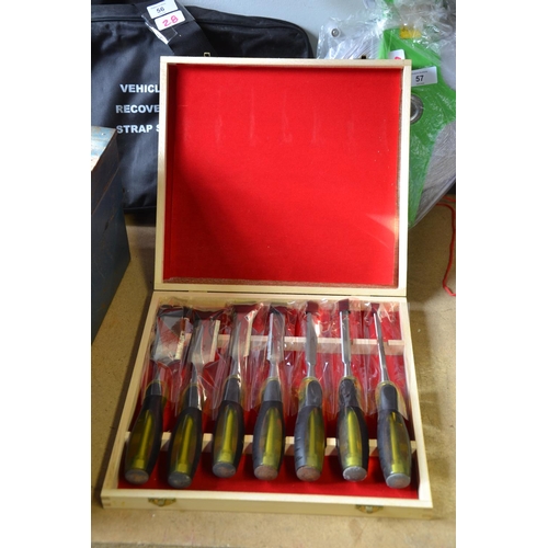 58 - New Deluxe wood chisel set