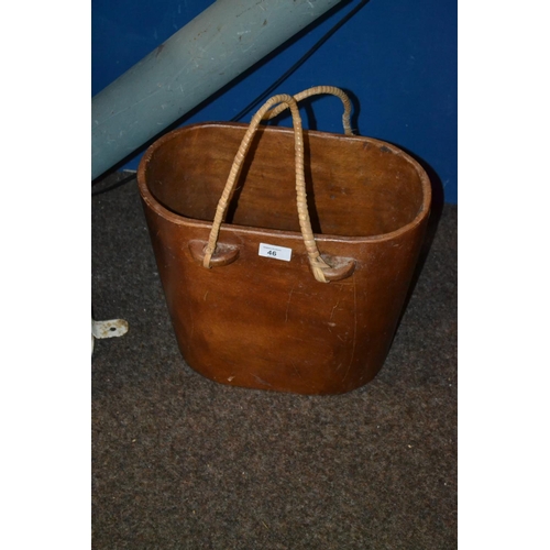 46 - Wooden magazine basket