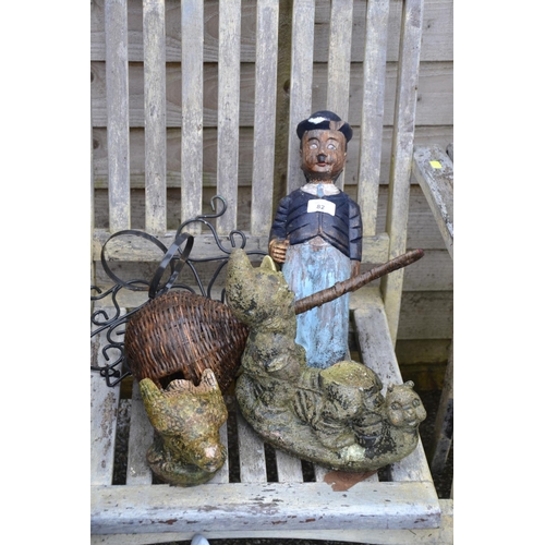 46 - Novelty garden ornaments inc. Charlie Chaplin