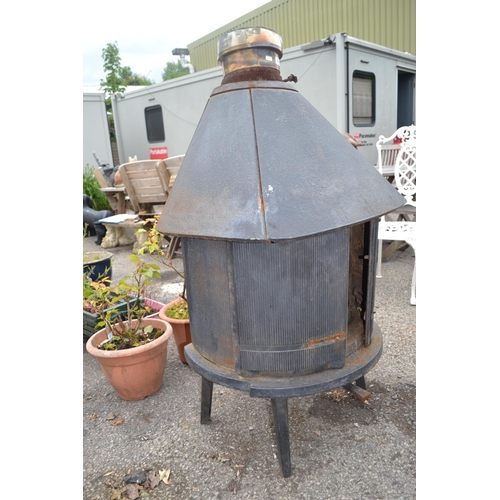 127 - Jotul no.6 10 Kw cast iron stove with twin sliding front doors, full professional service required b... 