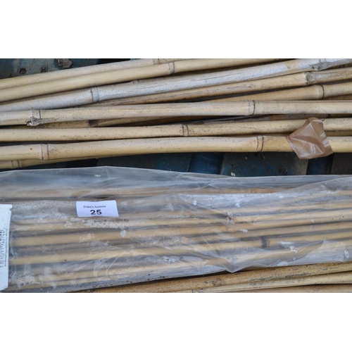 25 - 2 packs of gardeners bamboo stakes