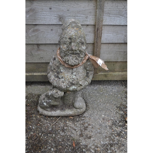 43 - Concrete gnome. Height 43 CM.