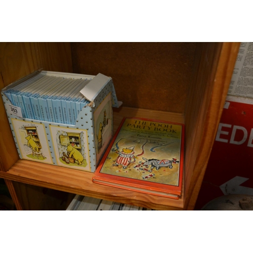 253 - Winnie the pooh story book box & The Pooh Party book by Patsy Kumm