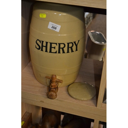 268 - Moira pottery stoneware Sherry cask