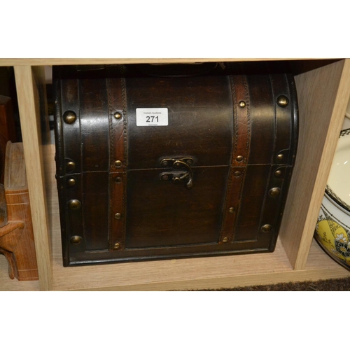 271 - Two graduated table topped trunks