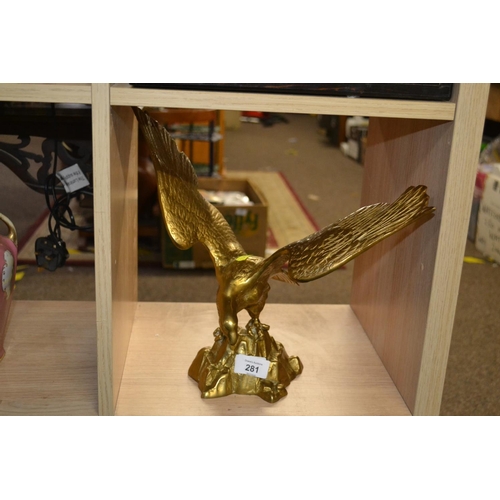 281 - Brass figure of an eagle. Height 32 CM.
