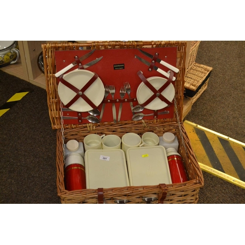 291 - Vintage Sirram picnic hamper & contents