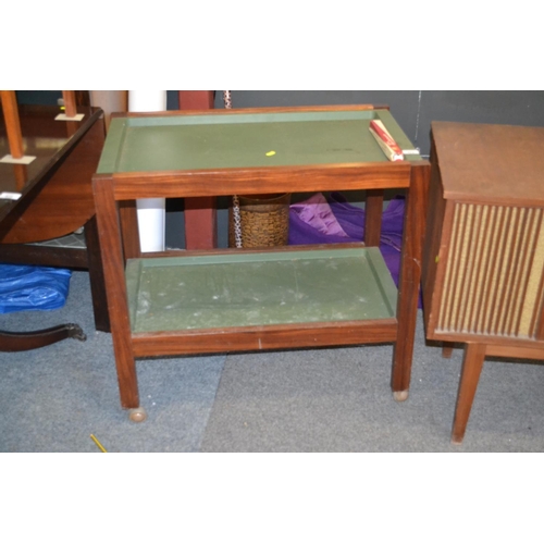 499 - Mid century teak work/tea trolley. Width 46 CM. Length 76 CM.