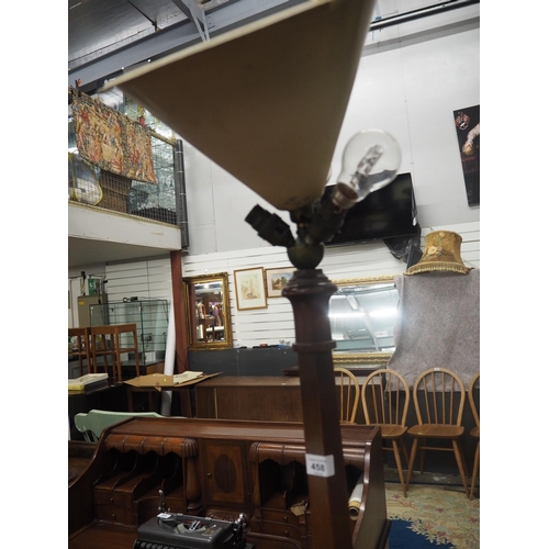 517 - 4 bulb standard lamp with 1 metallic shade. Approx height 180 CM.