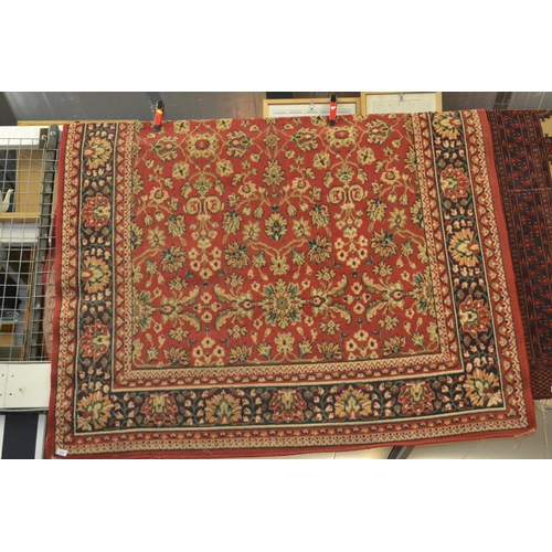 479 - Large red floral rug. Width 1.8M. Length 2.8M approx