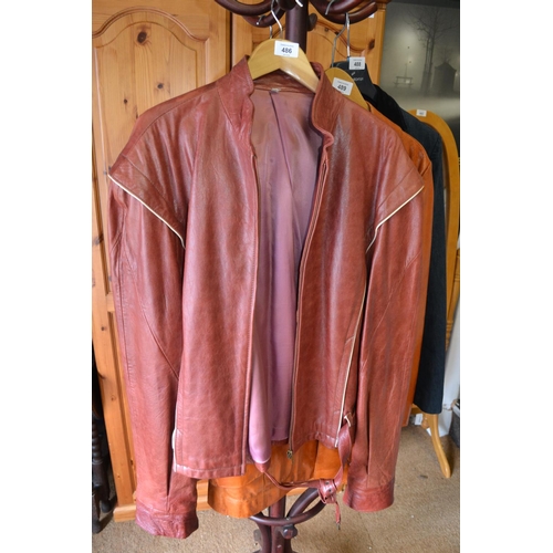 486 - Vintage Italian leather jacket approx size medium