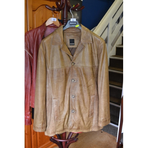 487 - Milestone vintage leather jacket approx size medium/large