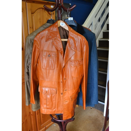 489 - Vintage leather jacket, 42