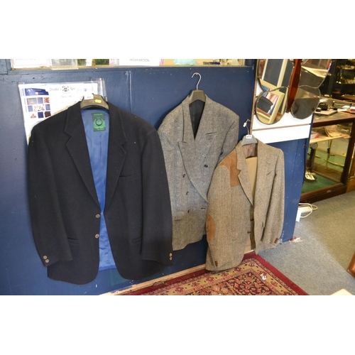 493 - Harris tweed jacket approx size 42/44 Together with chinos size 38 Waist + Horne Brothers grey and b... 