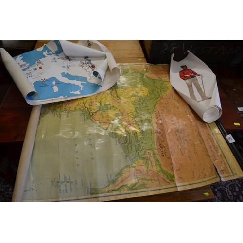 502 - Canvas map of Indian region pre 1948