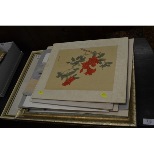 511 - Collection of prints and originals inc. Framed, mounted etc. various scenes and various artists