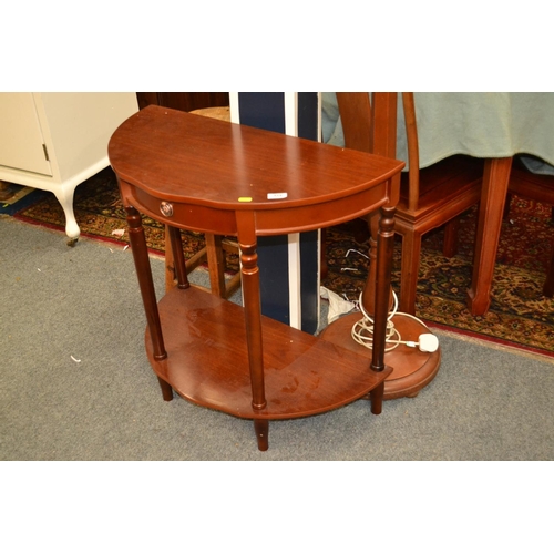 519 - 2 tier demilune table. Width 75 CM
