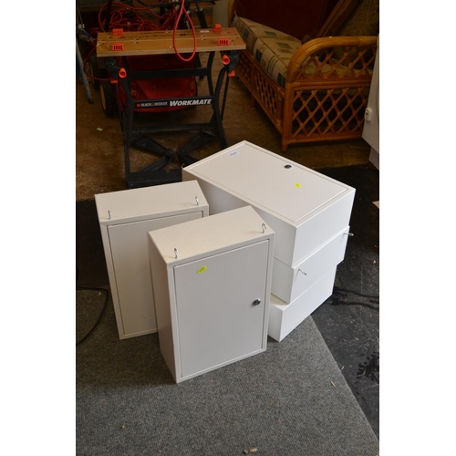 116a - 5 lockable medicine cabinets.  key in office