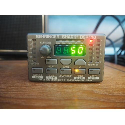 316 - Behringer shark DSP110 signal prossessor/noise gate with compressor and delay. Does not include box