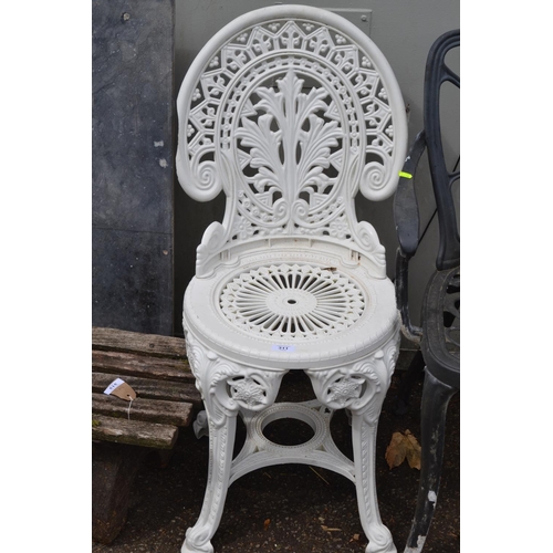 311 - Plastic ornate style garden chair