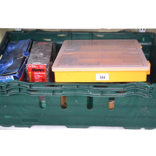 354 - Various boxes of timco and bullet PZ2 screws + coach screws