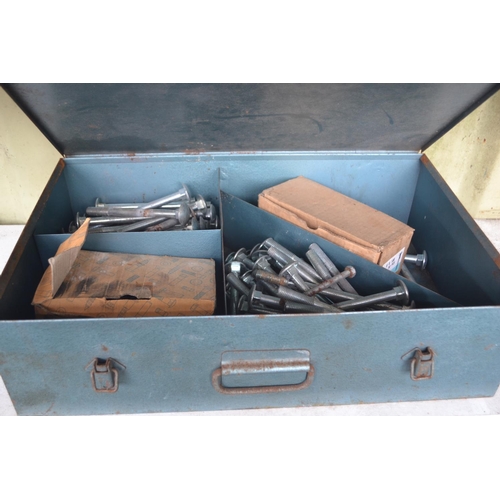 360 - Qty of M8 nuts and bolts, various lengths, in metal box