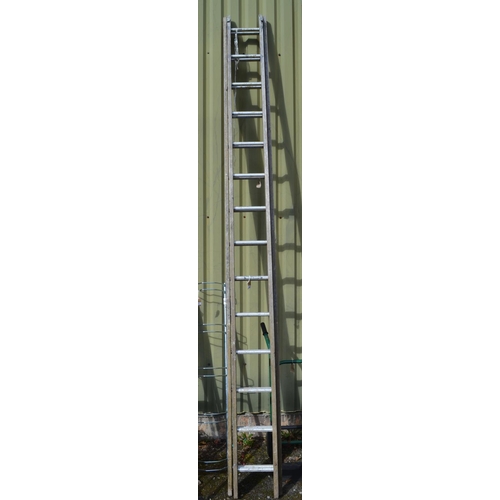 54 - Wooden double extension decorative ladder