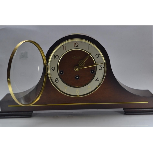 575 - Franz Hermle admirals hat mantle clock with key