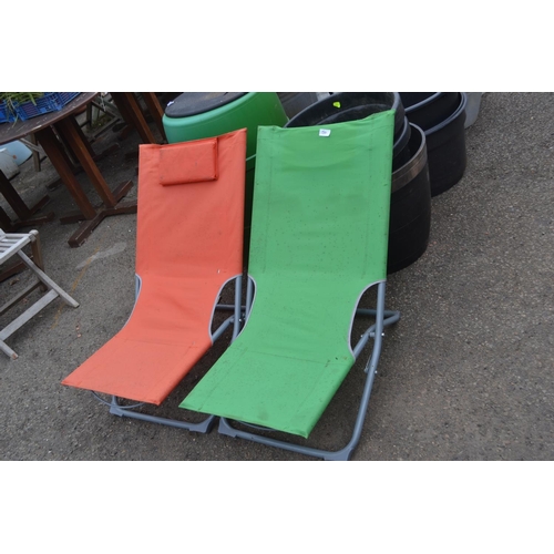 150 - 3 colourful folding chairs