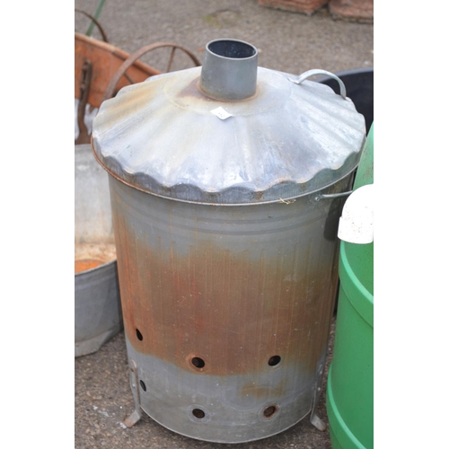 152 - Galvanised garden burner