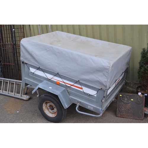 16 - Erde 142 Trailer with frame and canopy, 110cm high x 150cm long