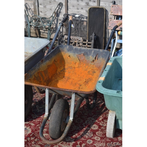 51 - Metal wheelbarrow with surface rust