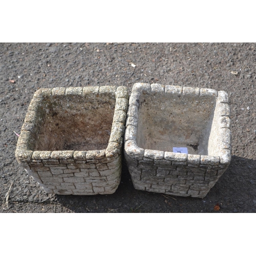 75 - 2 small garden planters, 18cm high