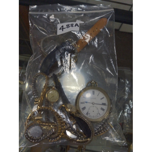 488a - Various wristwatches & a pocket watch