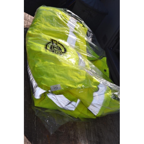 113 - Dickies Hi Viz bomber jacket size 4xl. New condition