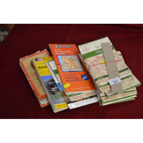 287 - Collection of vintage os maps inc. Tavistock Okehampton and other South West areas