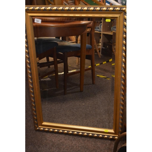 309 - Gilt framed bevelled mirror h89cm 53cm