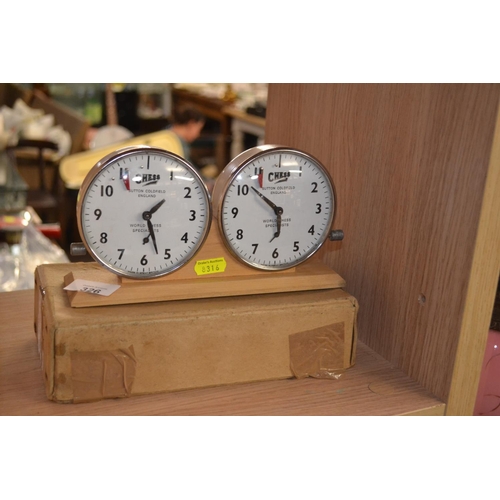 326 - Mounted Chess timing clock