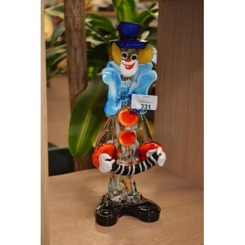 331 - Murano style clown figure. 30cm