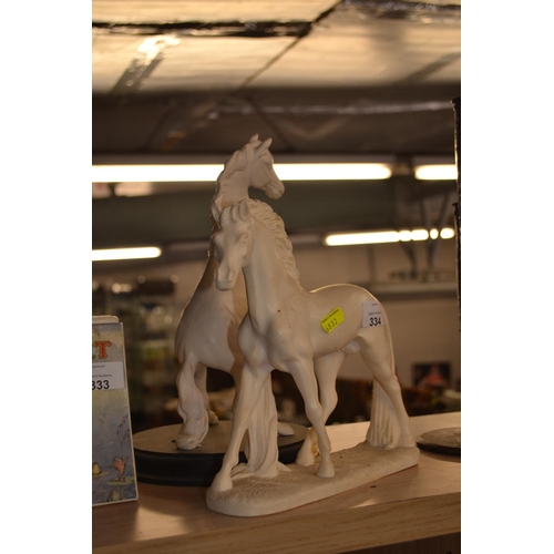 334 - Royal Doulton Sprit of the Wild & other resin horse figure