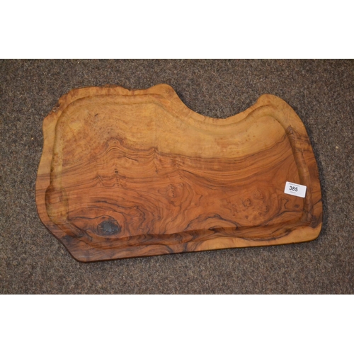 385 - Olivewood chopping board. V Good condition.