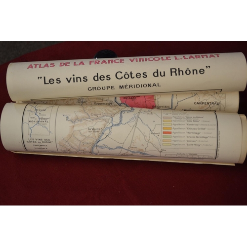 456 - Three vintage wine region maps