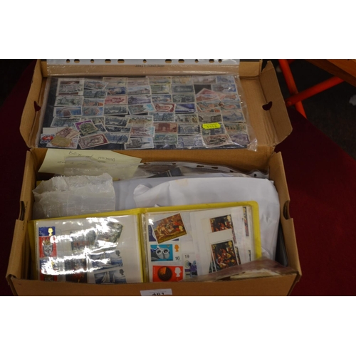 461 - Box of mixed world stamps, on & off paper