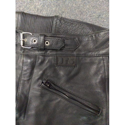 107 - Leather motorcycle trousers, JTS Sporting Leatherware, 36 Short