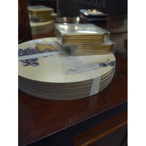 229 - Mona Svard BNIB set of 6 place mats plus 12 coasters