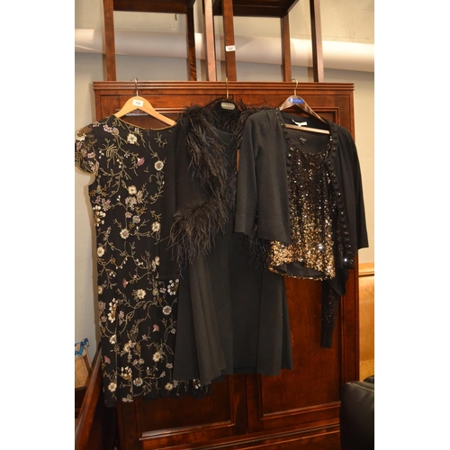 758 - Ladies evening outfits inc. L.K.Bennet cardigan size large (BNWT) RRP £175. Hobbs sequinned top size... 