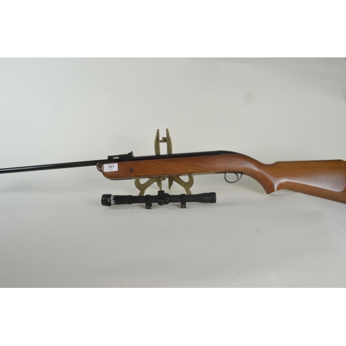 321 - BSA Mercury .22 cal air rifle, with original cardboard box, & a Richter optik 4x20 scope